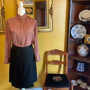 Ann Taylor silky dusty pink blouse